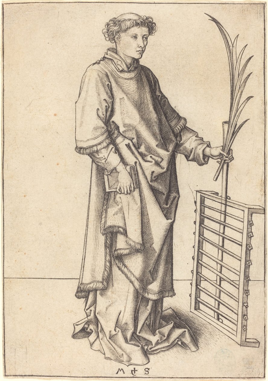 Pyhä Lawrence tekijältä Martin Schongauer