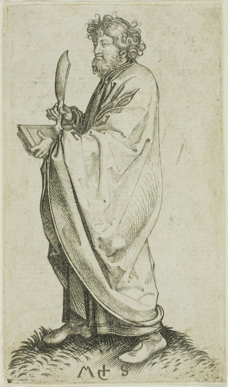 Pyhä Bartolomeus, Apostolien kirjasta tekijältä Martin Schongauer