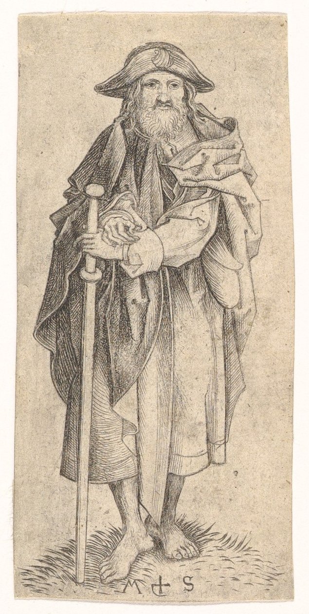 Pyhä Jaakob Suurempi, n. 1435-1491. tekijältä Martin Schongauer