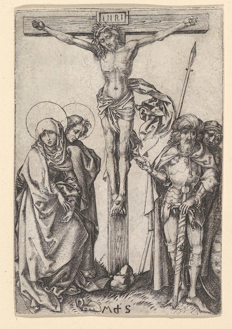 Ristiinnaulitseminen, n. 1435-1491. tekijältä Martin Schongauer