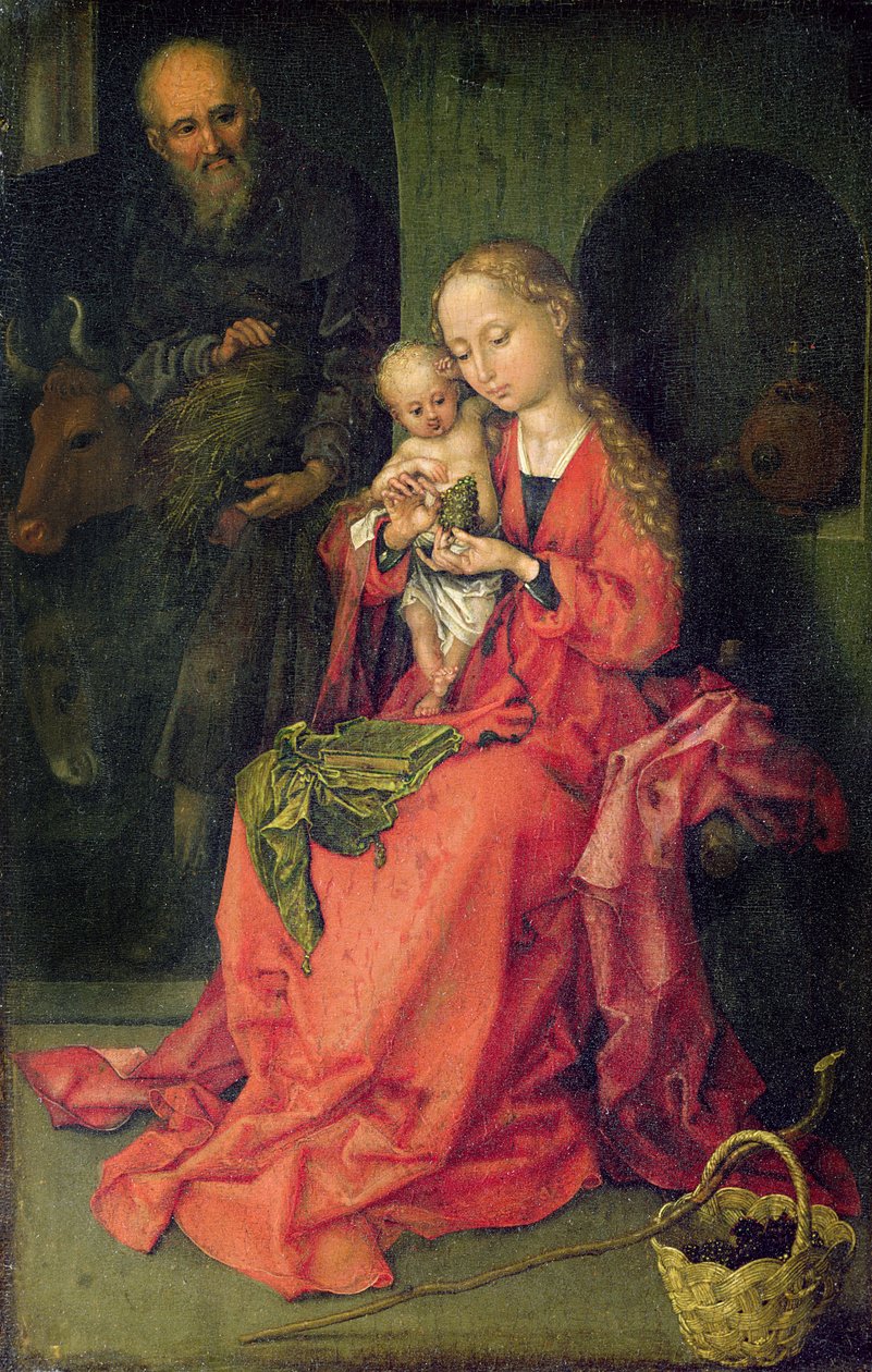 Pyhä perhe, n. 1480-1490 tekijältä Martin Schongauer