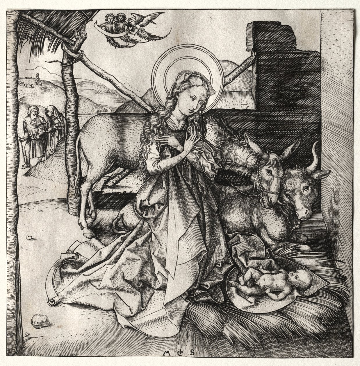 Kristuksen elämä: Syntymä tekijältä Martin Schongauer
