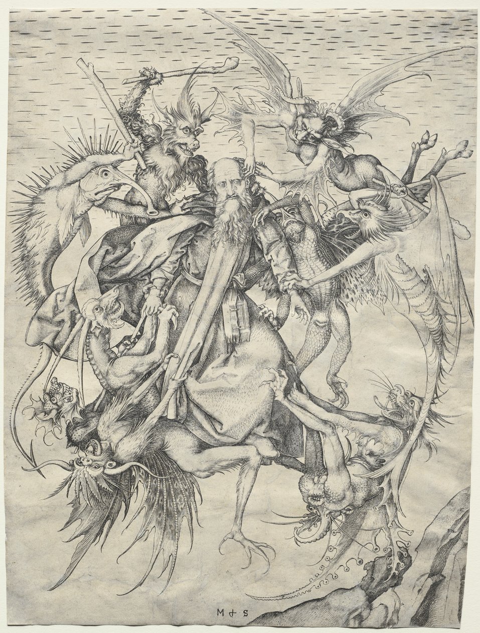 Pyhän Antoniuksen kiusaus tekijältä Martin Schongauer