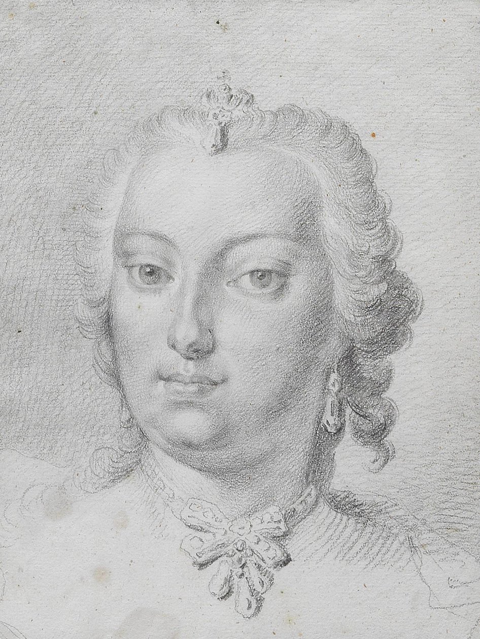 Martin van Meytenin Maria Teresia 1741 Piirustus tekijältä Martin van Meytens