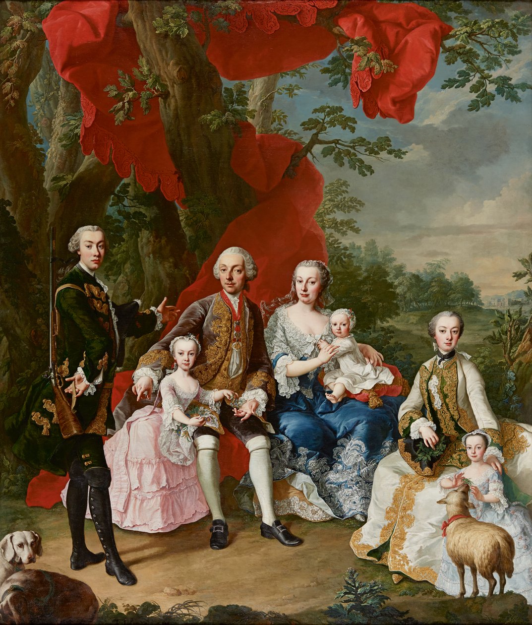 Kreivi Nikolaus Pálffy von Erdödin perhe tekijältä Martin van Meytens d. J.