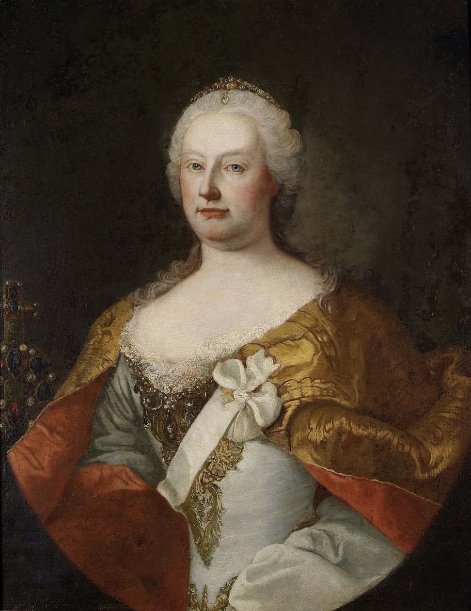 Itävallan keisarinna Maria Teresian muotokuva 1717-1780, 1750-luku tekijältä Martin van Meytens the Younger