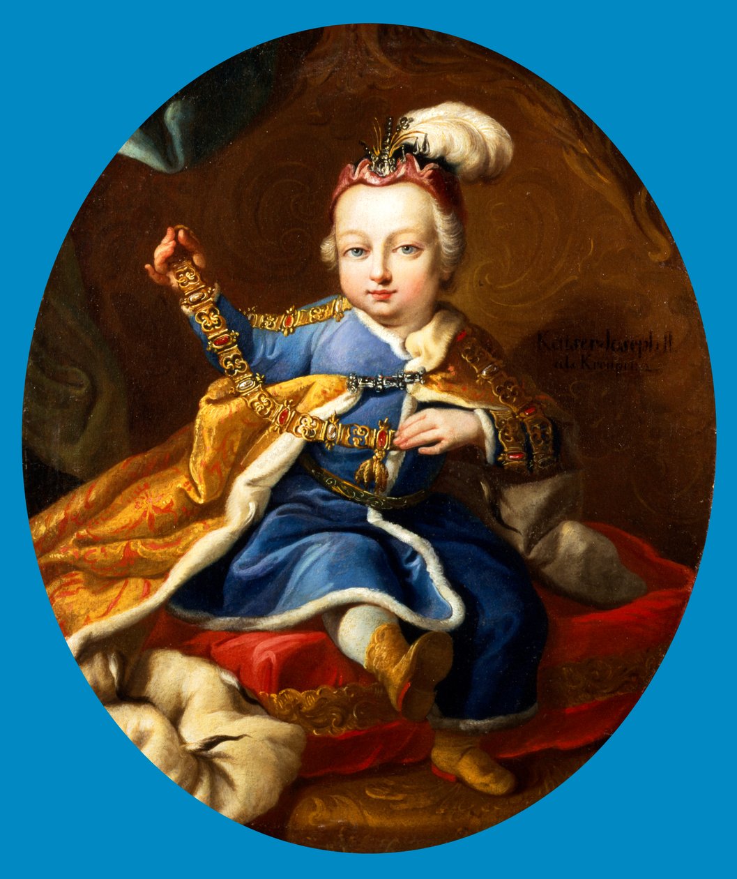 Prinssi Joseph, tuleva Itävallan keisari Joseph II lapsena, 1700-luku tekijältä Martin van Mytens II