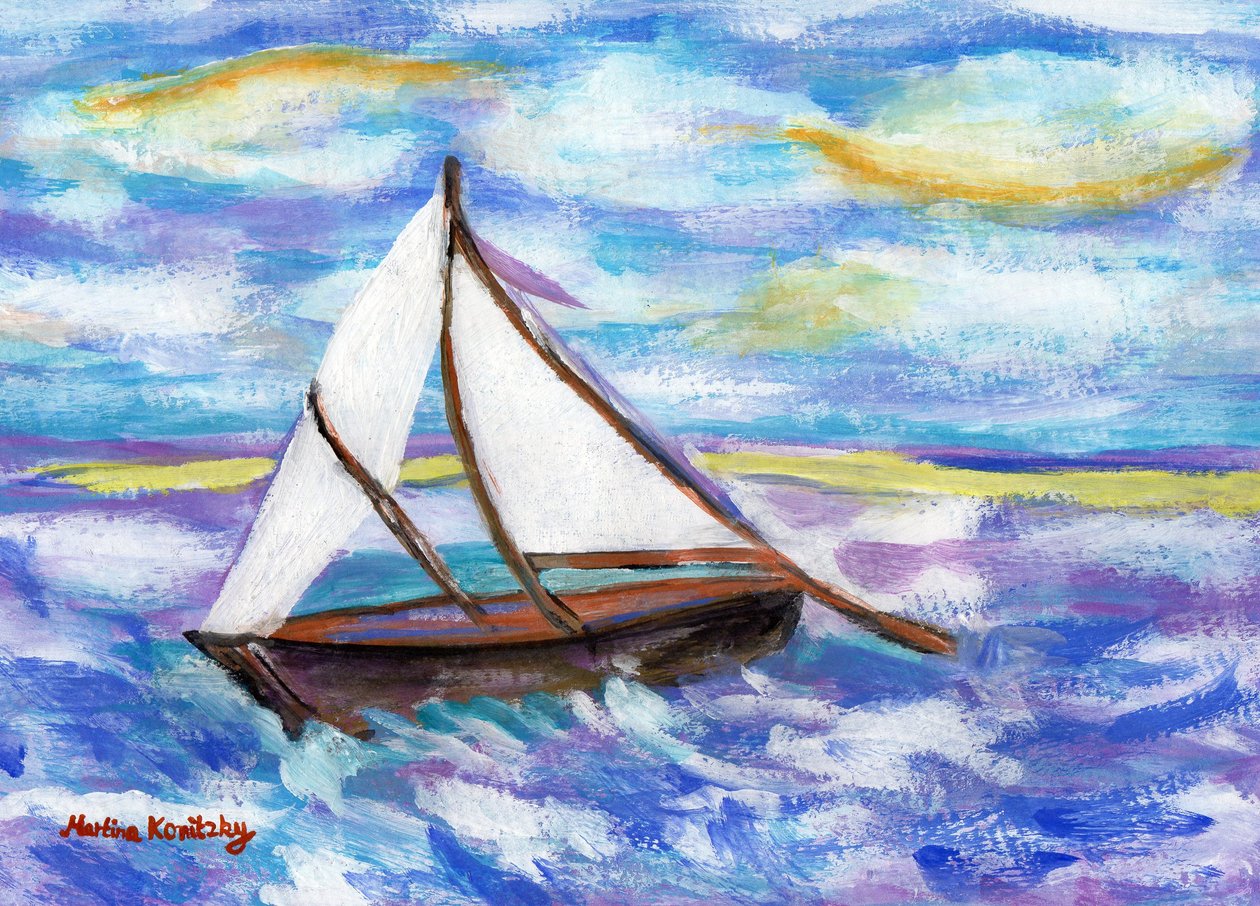 Das Fischerboot (kunnianosoitus Vincent van Goghille) tekijältä Martina Konitzky