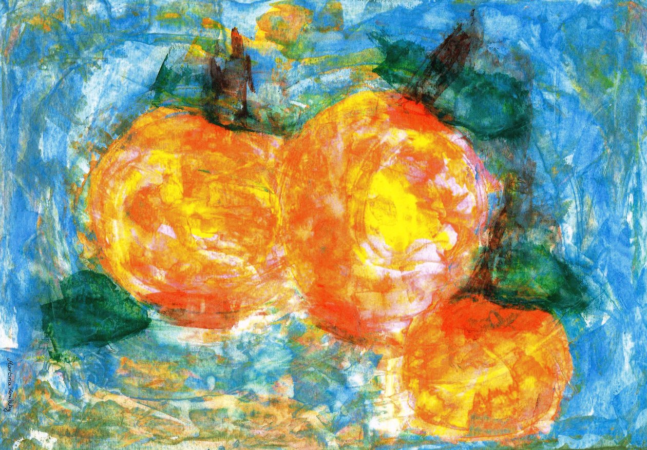 Orangefarbene Beeren im Winter tekijältä Martina Konitzky