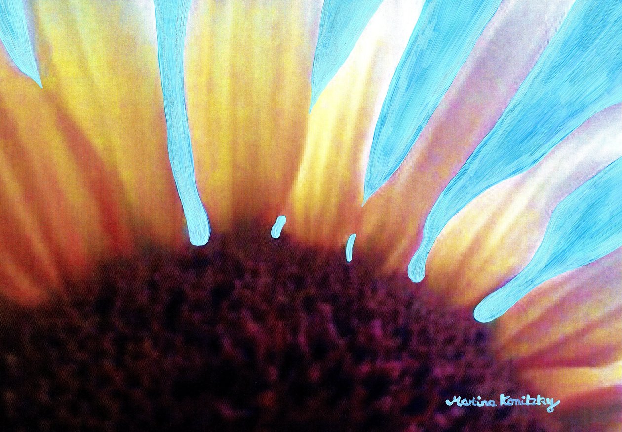 Sonnenblume und Sommerhimmel tekijältä Martina Konitzky