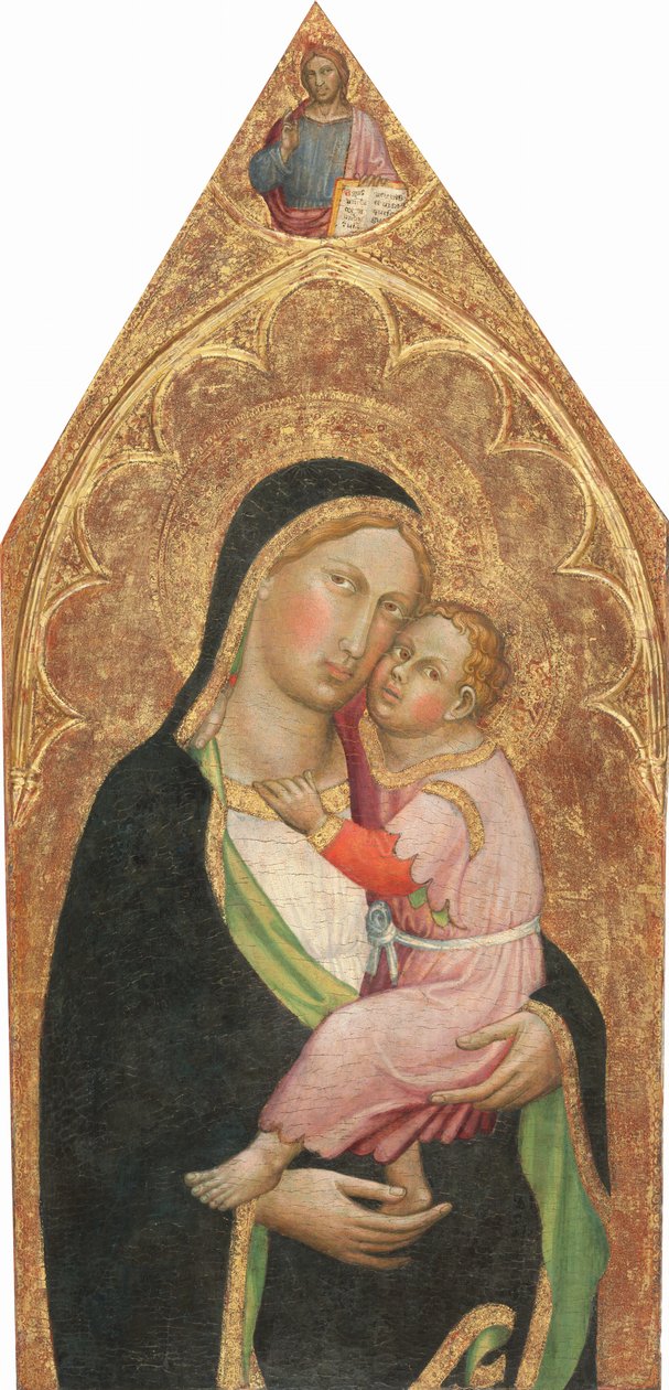 Madonna ja lapsi, siunauksen Kristuksen kanssa [keskipaneeli] tekijältä Martino di Bartolomeo