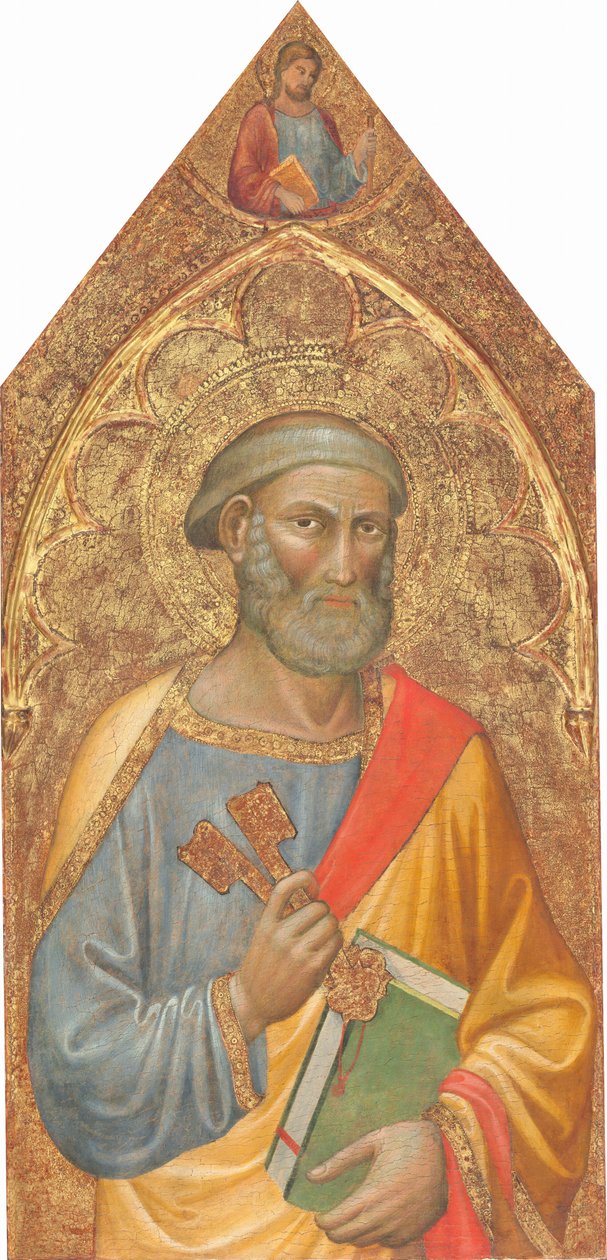Pyhä Pietari, ylhäällä Pyhä James Major, [vasen paneeli], n. 14151420. tekijältä Martino di Bartolomeo di Biagio
