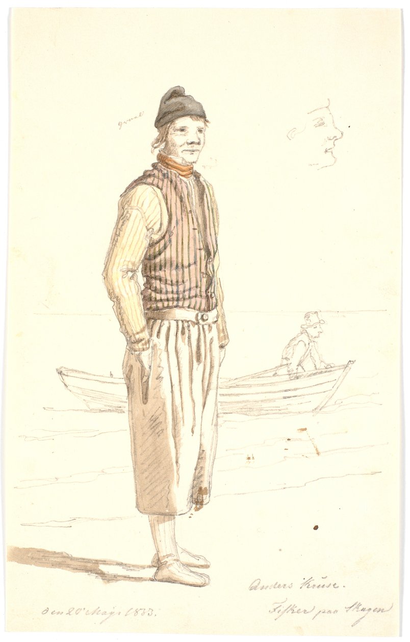 Anders Kruse. Kalastus Skagenilla tekijältä Martinus Rørbye