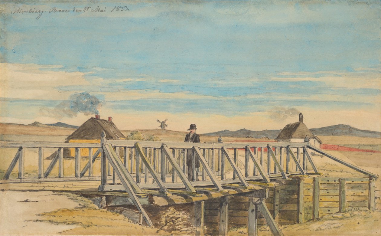 Maisema sillalla lähellä Mosbjergia, 1833. tekijältä Martinus Rørbye