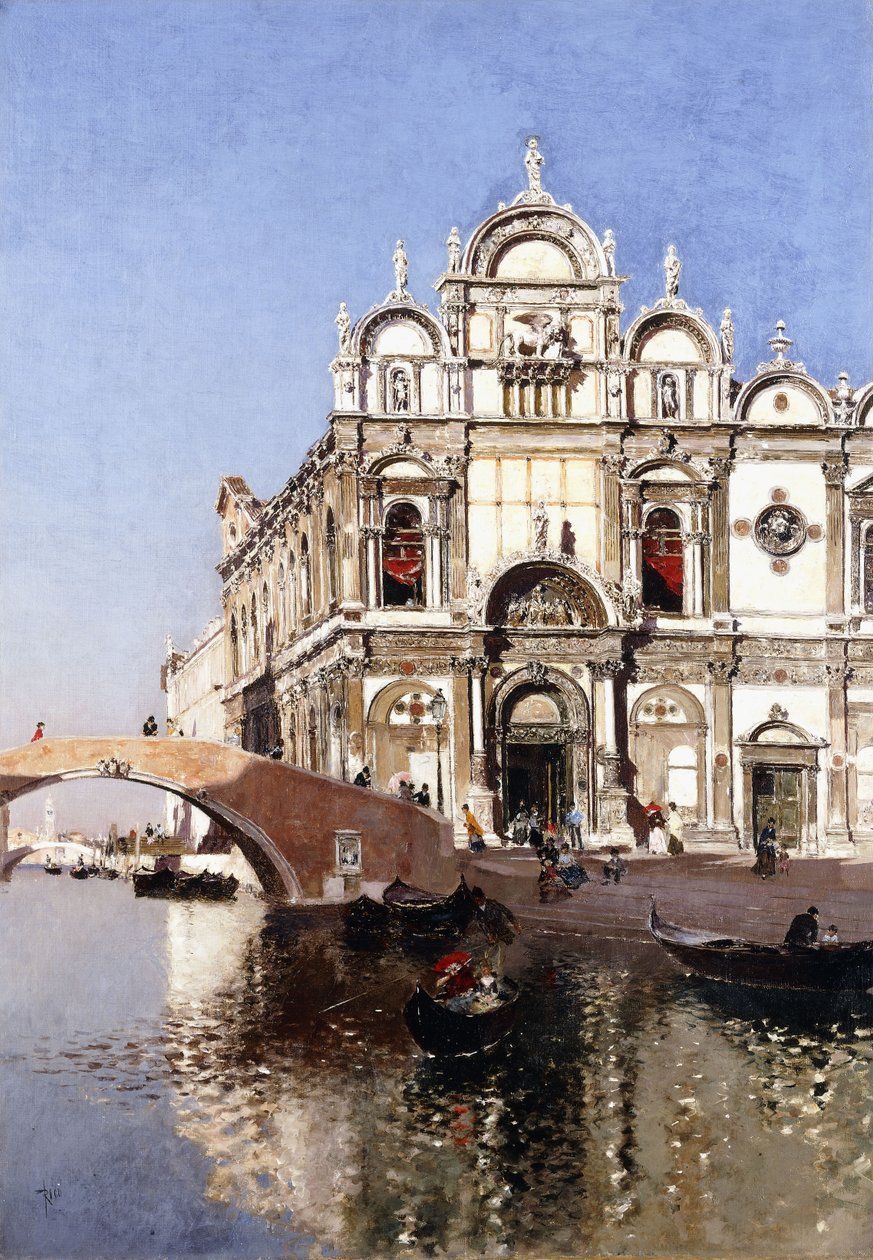 Scuola Grandi di San Marco ja Campo San Giovanni e Paolo, Venetsia, tekijältä Martín Rico y Ortega