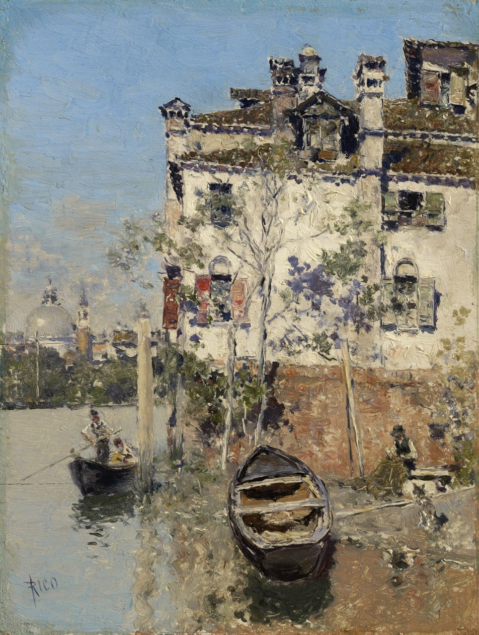 Venetsia, Talo kanavan varrella, noin 1900 tekijältä Martín Rico y Ortega