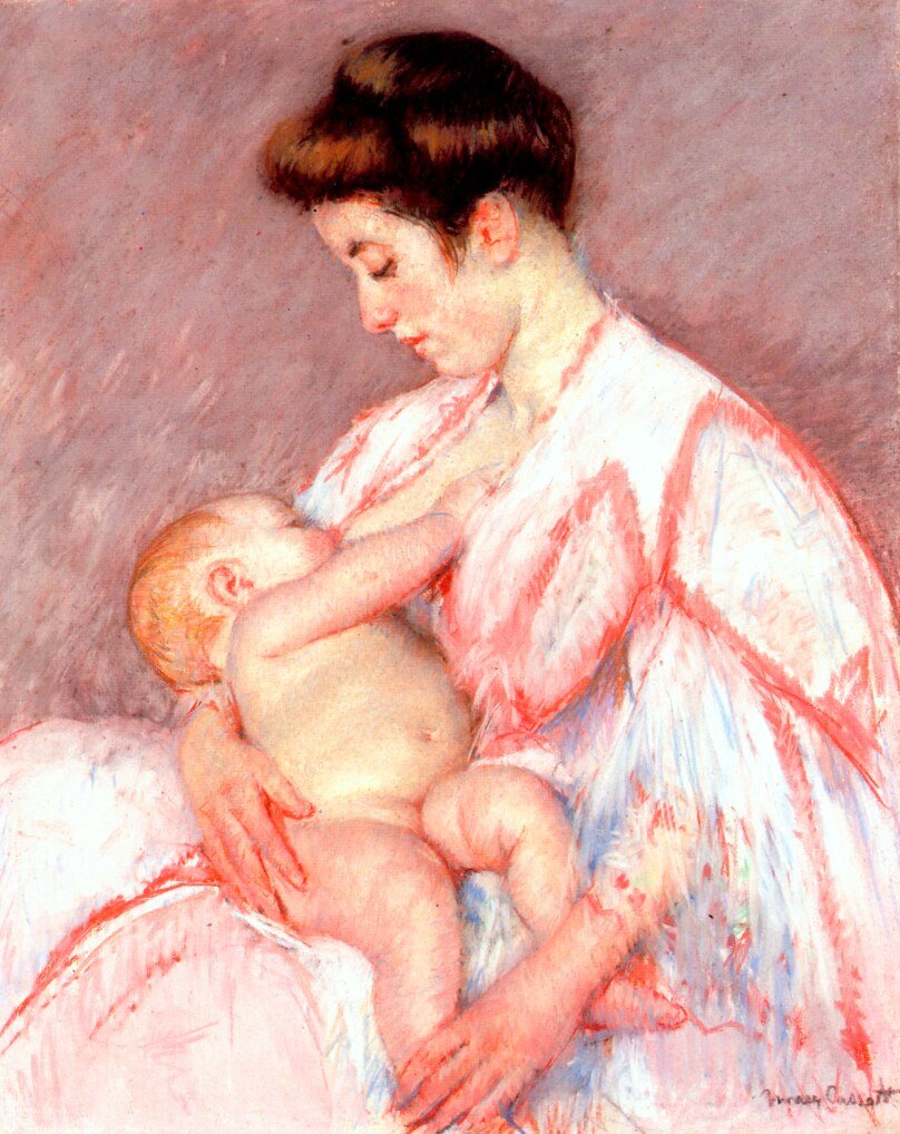 Vauva Johnia hoidetaan tekijältä Mary Cassatt
