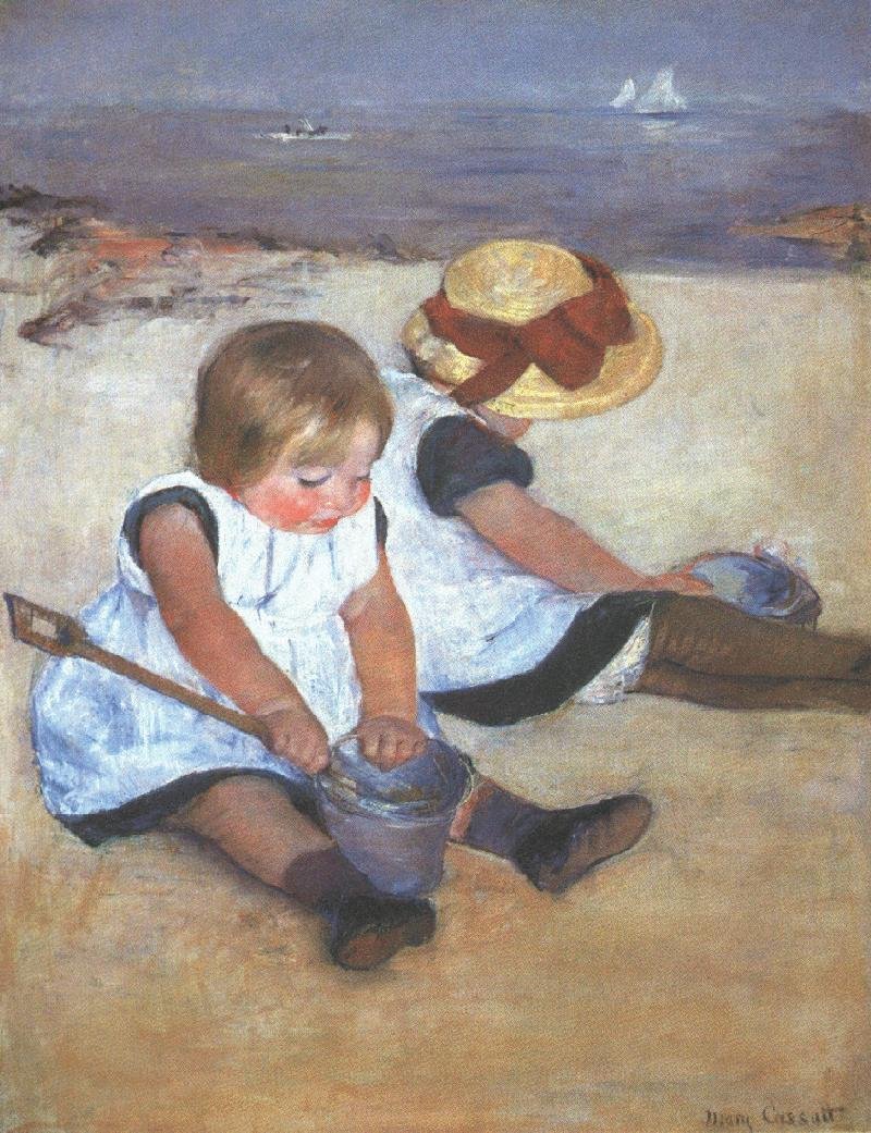 Lapset rannalla tekijältä Mary Cassatt