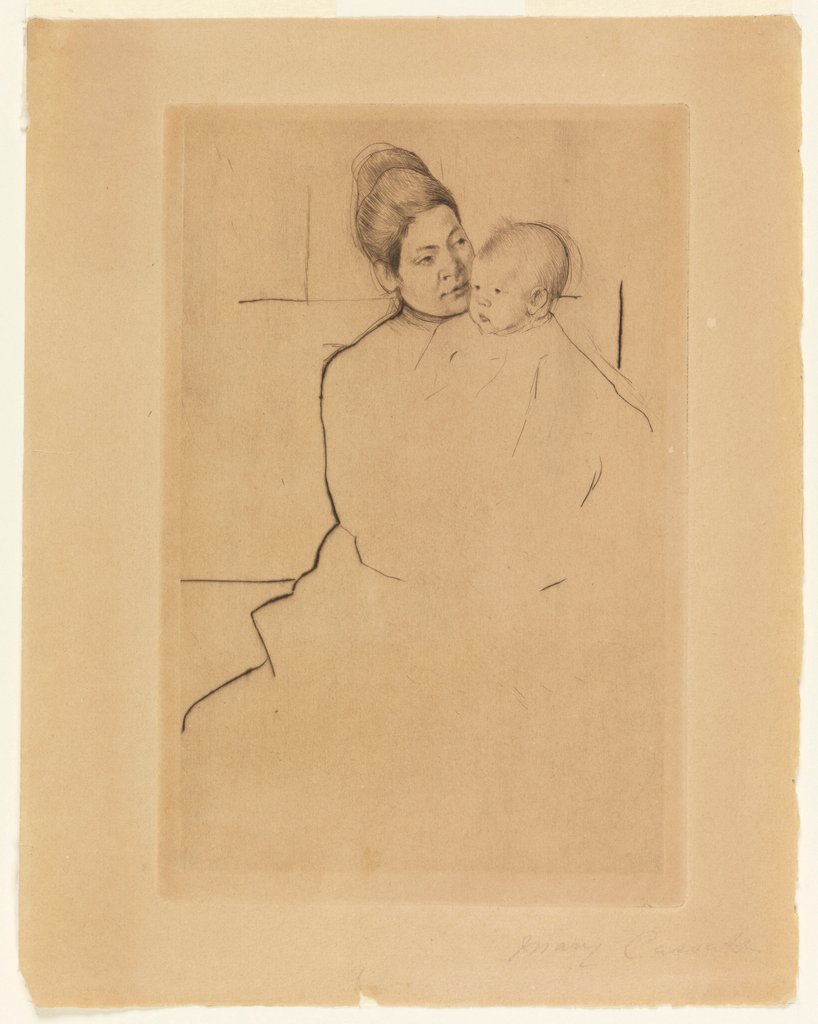 Gardner Cassatt Äitinsä hallussa tekijältä Mary Cassatt