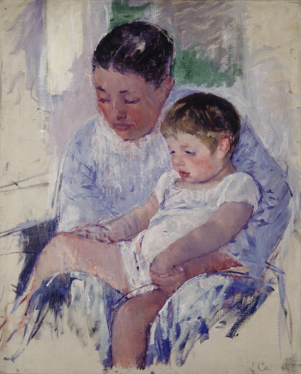 Jenny ja hänen uninen lapsensa tekijältä Mary Cassatt