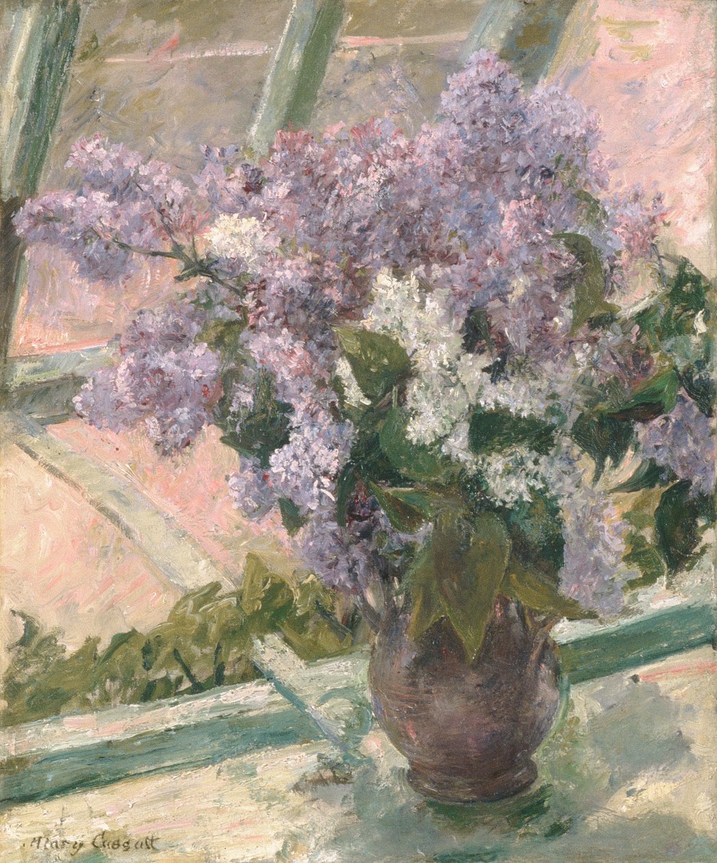 Lilaat ikkunassa tekijältä Mary Cassatt