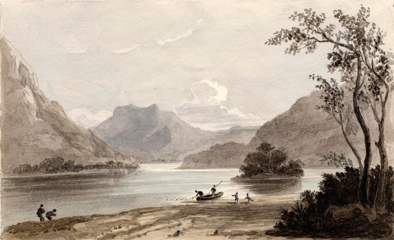 Loch Erne, 1826-27 (kynä ja wc paperilla) tekijältä Mary Elizabeth Monck