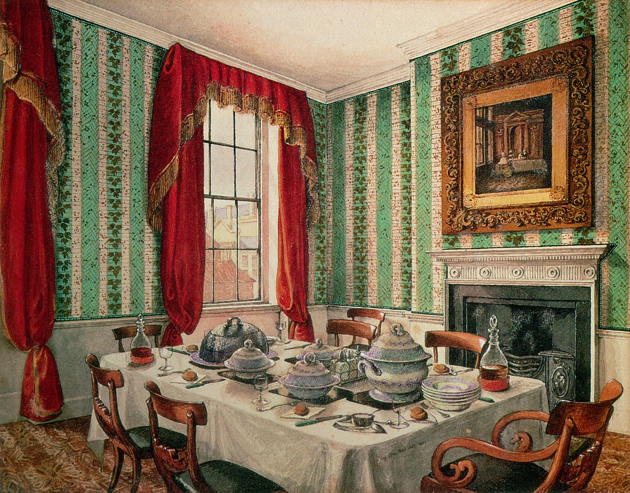 Ruokasali Yorkissa, 1838 tekijältä Mary Ellen Best