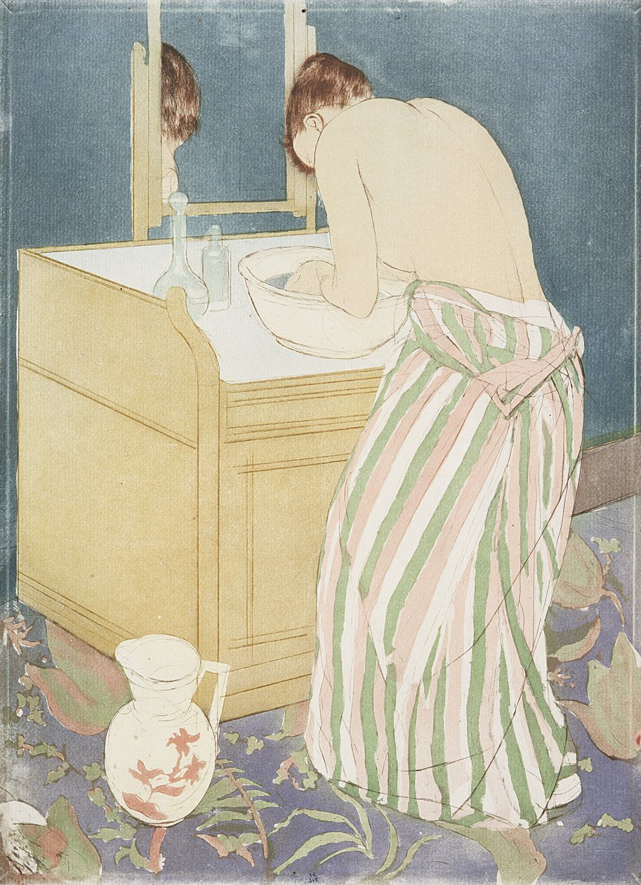 La Toilette, n. 1891 (kuivakärki ja akvatinta paperilla) tekijältä Mary Cassatt
