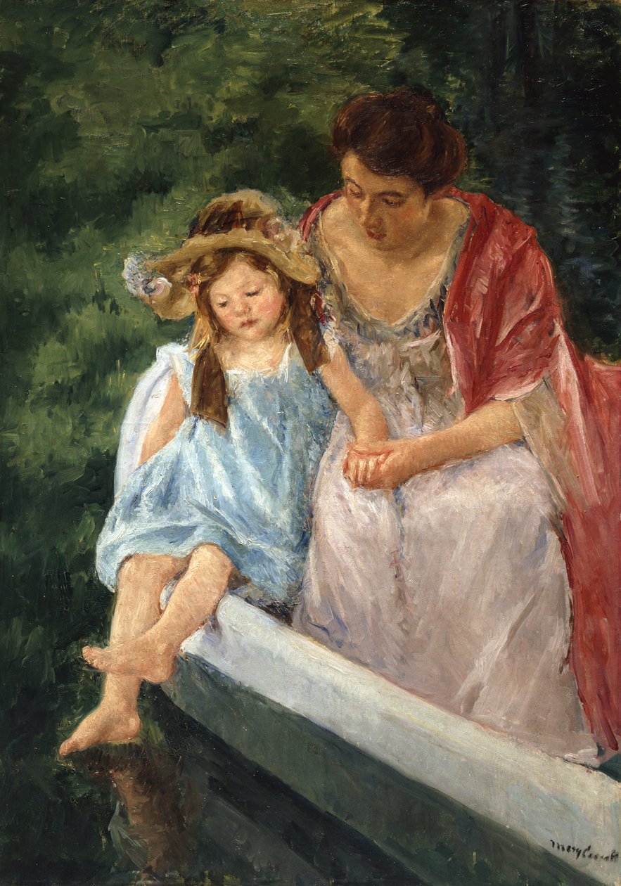 Äiti ja lapsi veneessä, 1908 tekijältä Mary Cassatt