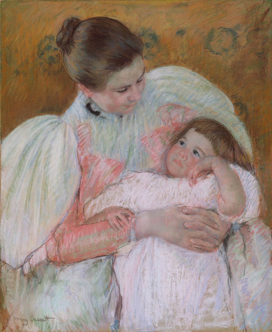 Sairaanhoitaja ja lapsi, 1896-7 tekijältä Mary Cassatt