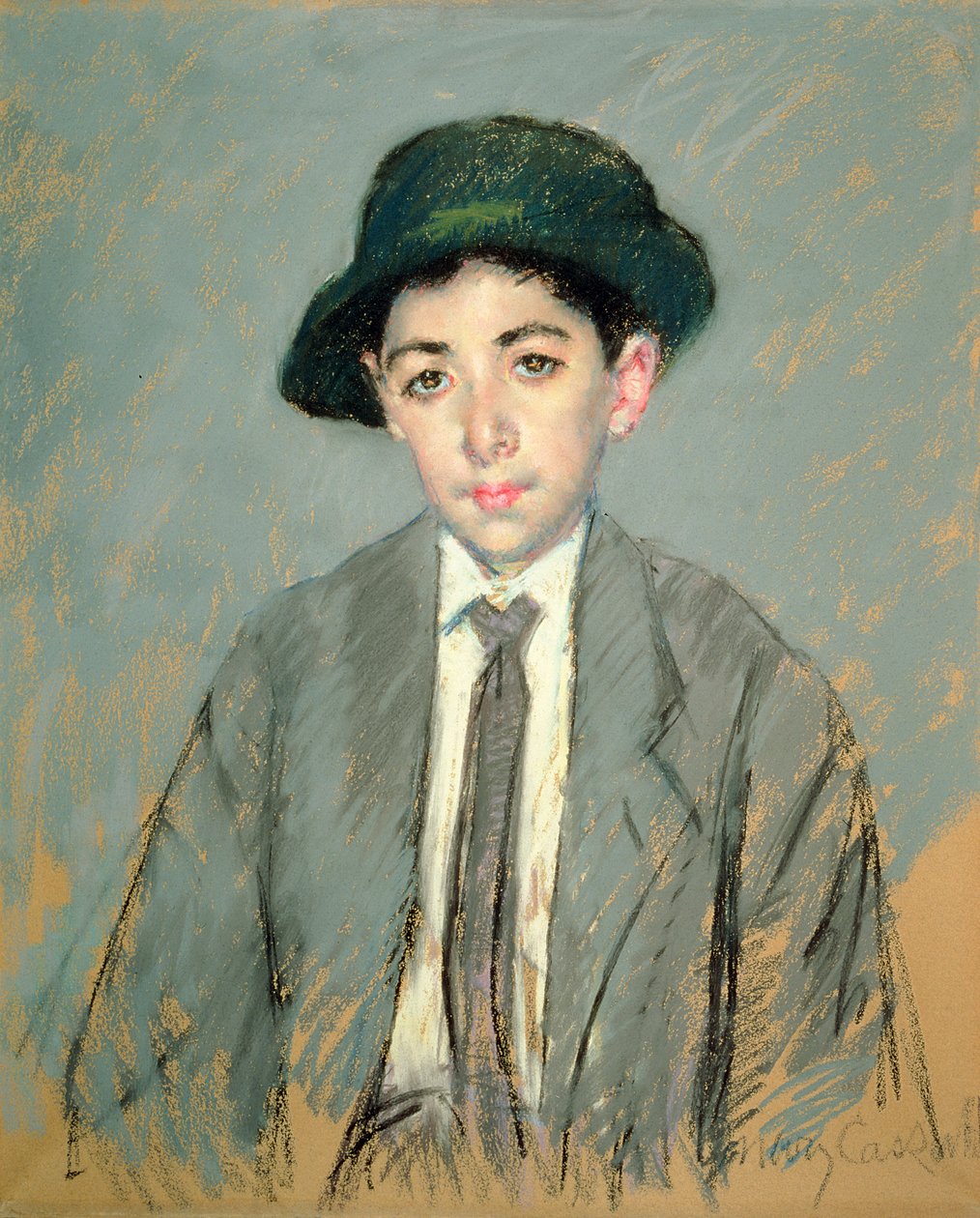 Charles Dikran Kelekianin muotokuva, 1910 (pastelli beigeä paperia vasten). tekijältä Mary Cassatt