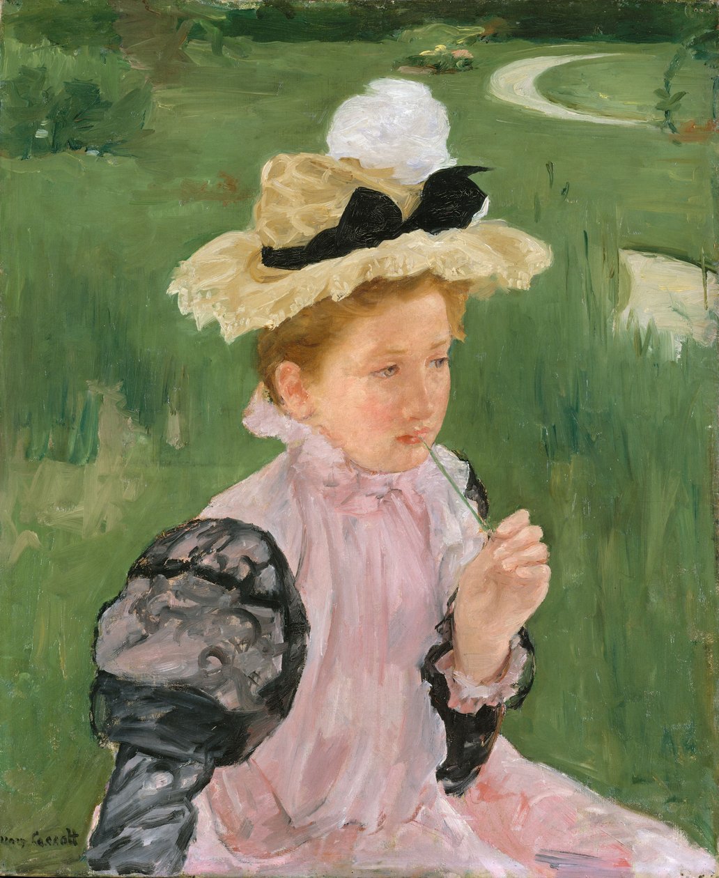 Nuoren tytön muotokuva, n. 1899 tekijältä Mary Cassatt