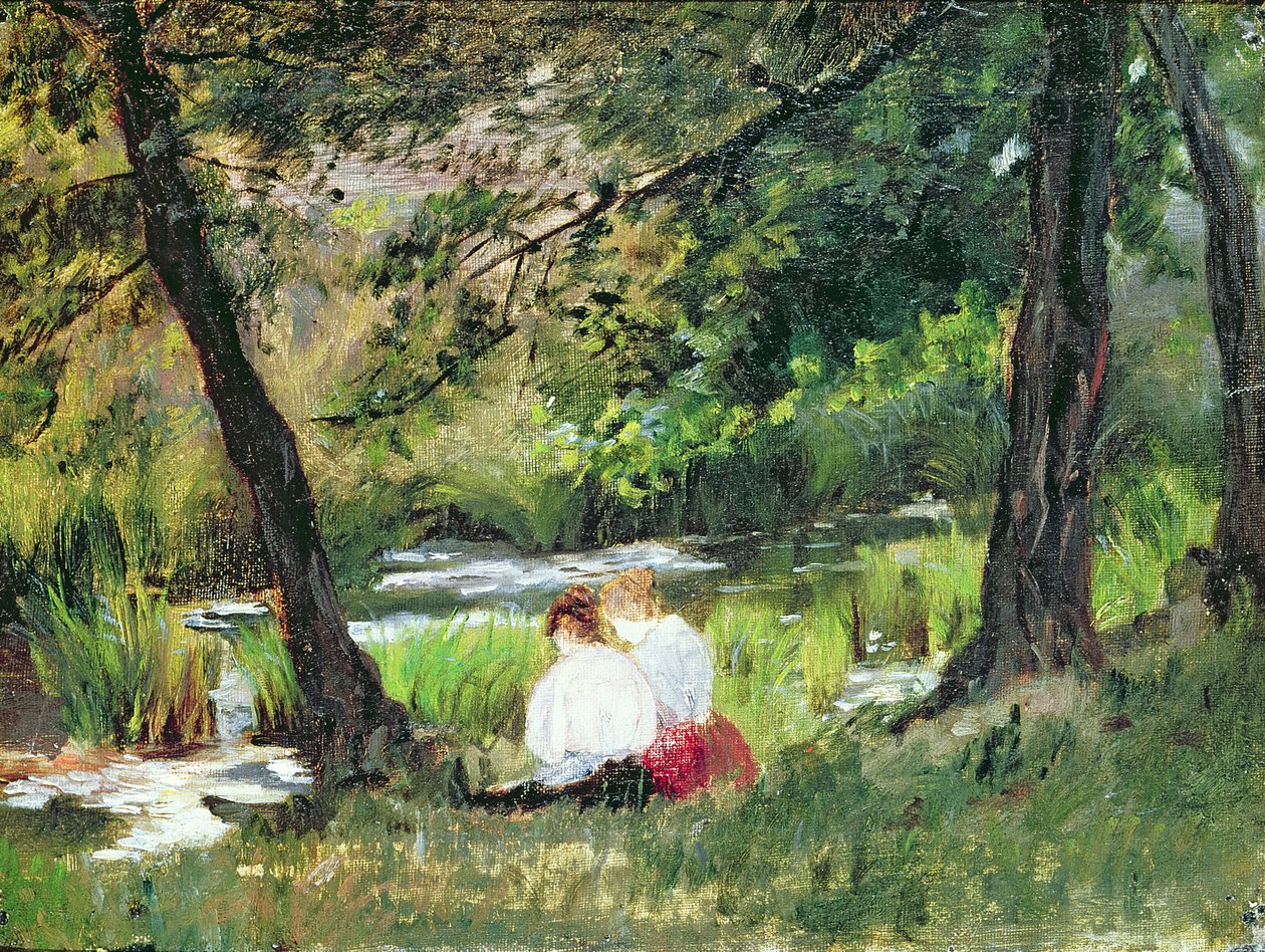 Kaksi istuvaa naista tekijältä Mary Cassatt