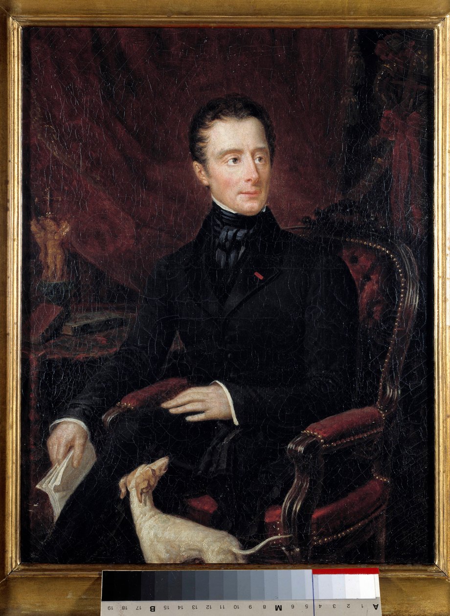 Muotokuva ranskalaisesta runoilijasta Alphonse de Lamartinen (1790-1869) Marianne Lamartinen maalaus (1800-luku). Pariisi. Romanttisen elämän museo tekijältä Mary Ann Elisa Lamartine