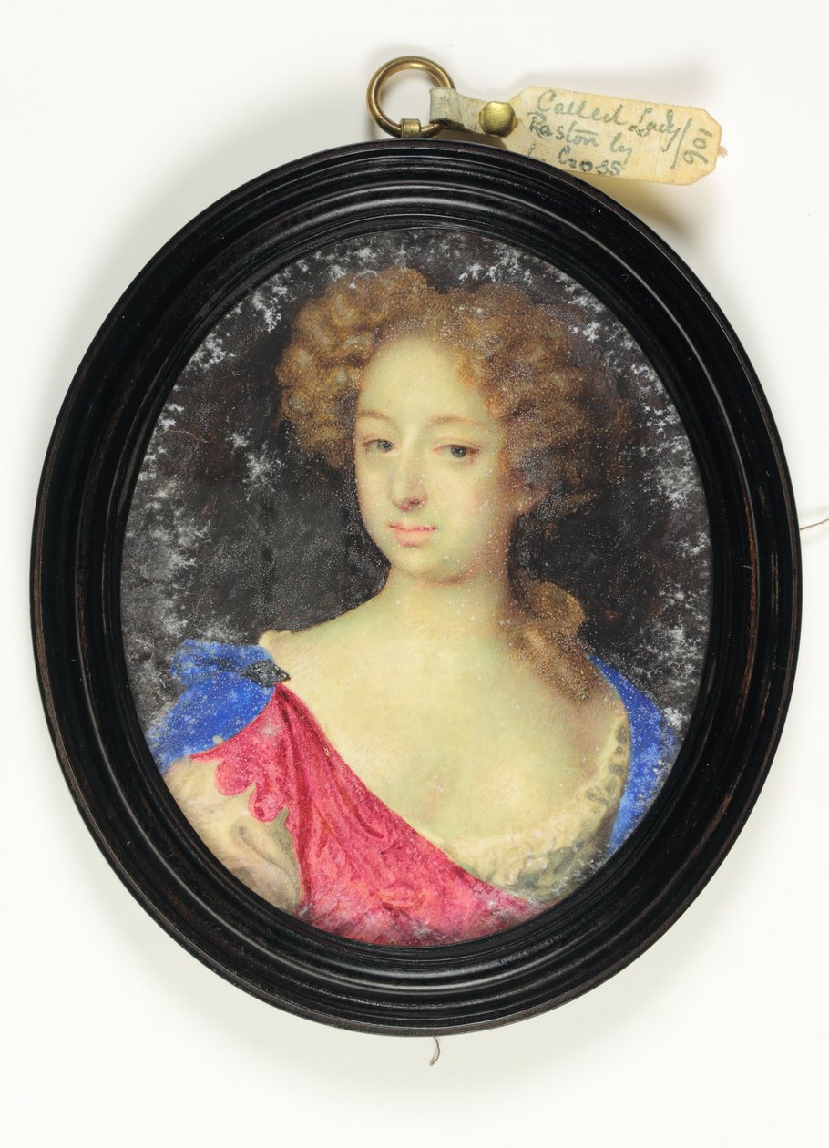 Lady nimeltä Lady Paston (akvarelli vellum) tekijältä Mary Beale