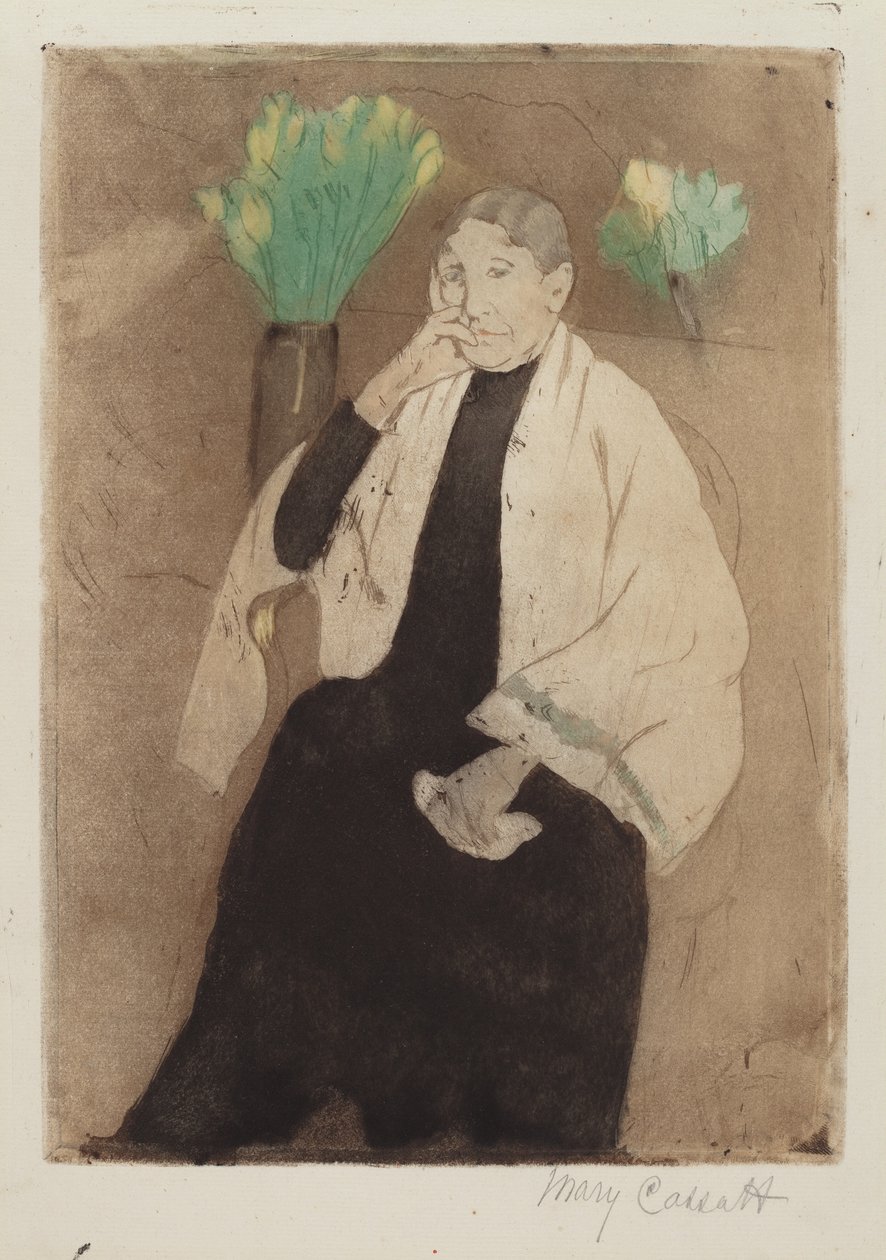 Muotokuva taiteilijan äidistä, n. 1889-1890. tekijältä Mary Cassatt