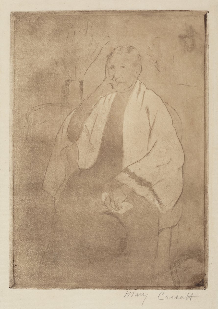 Muotokuva taiteilijan äidistä, n. 1889-1890. tekijältä Mary Cassatt
