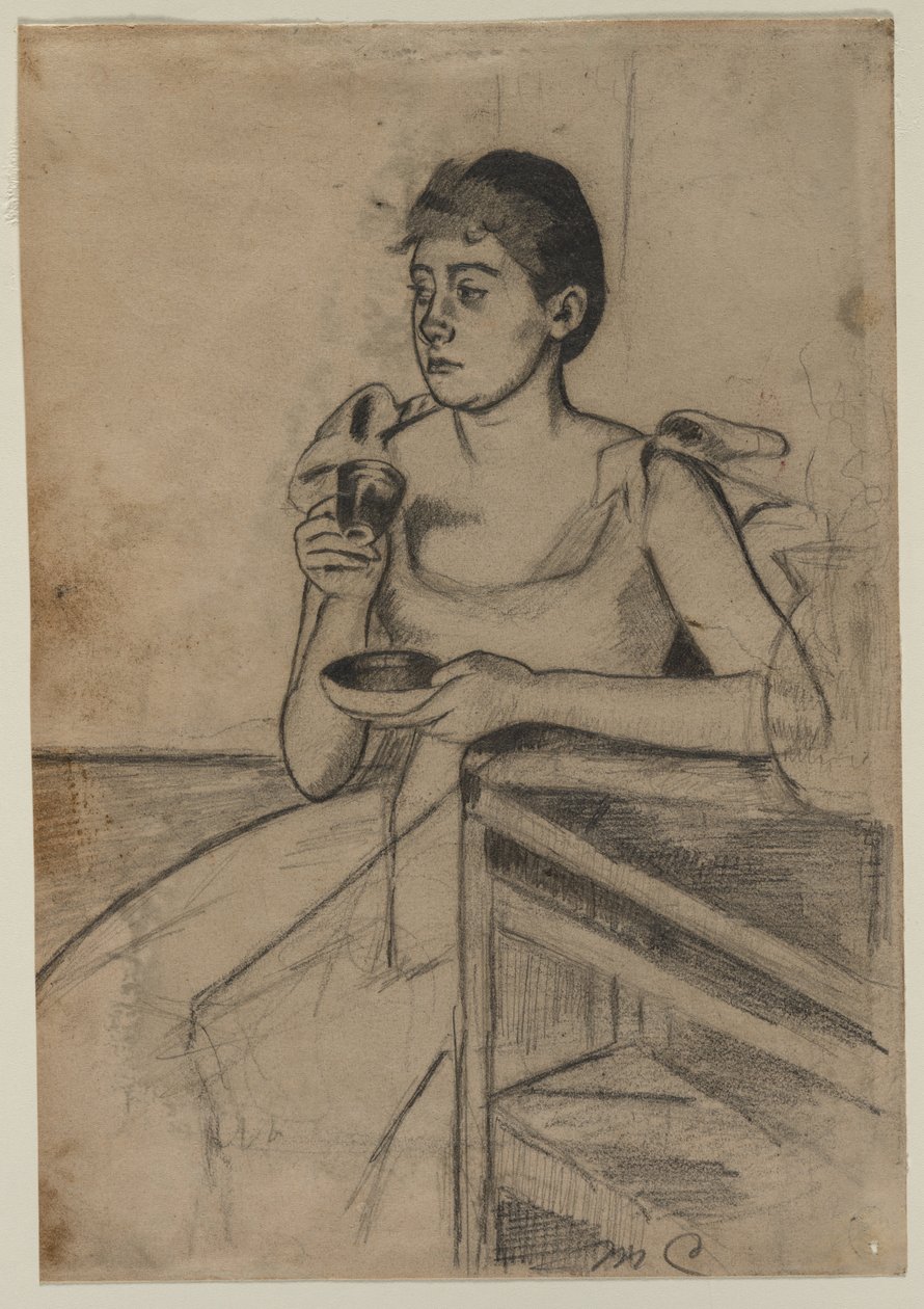 Kahvi aterian jälkeen (etupuoli) tekijältä Mary Cassatt