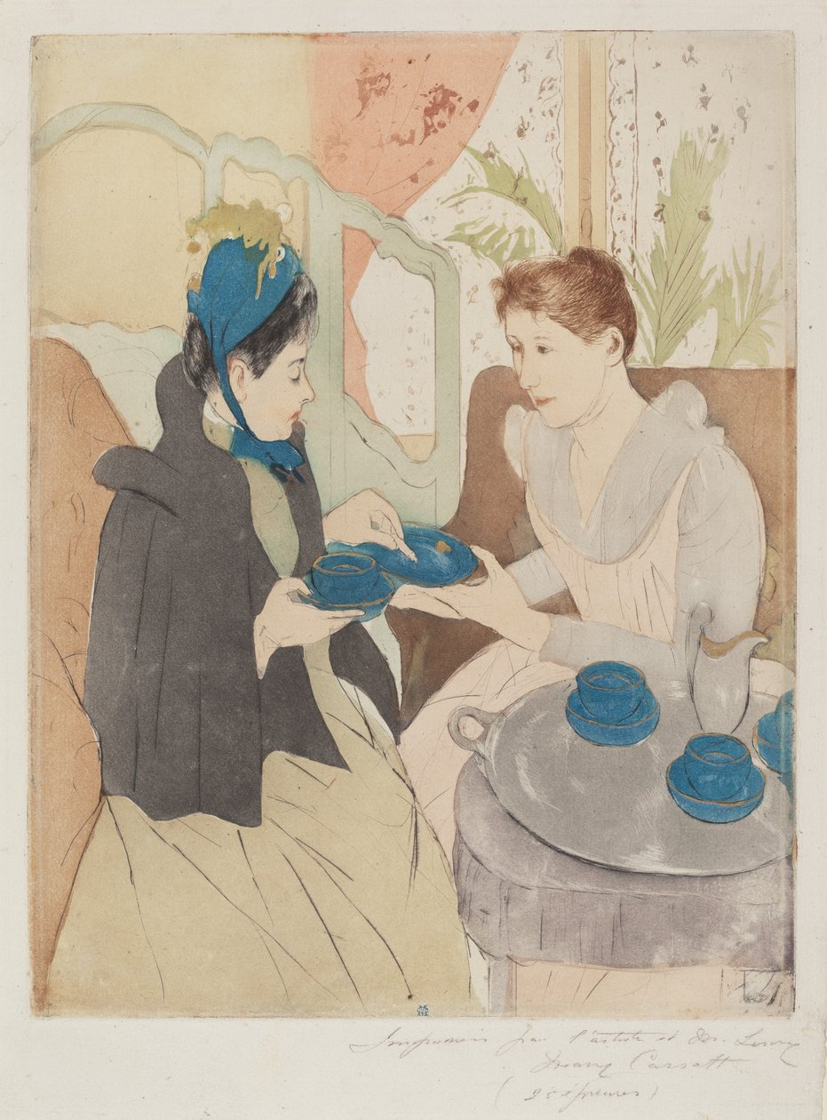 Iltapäiväteekutsut, 1890-1891. tekijältä Mary Cassatt