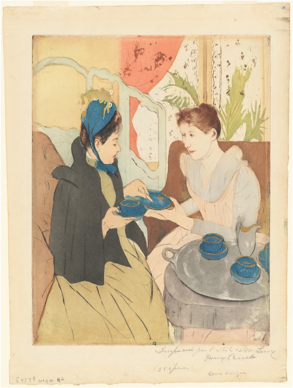 Iltapäiväteekutsut, 1890-1891. tekijältä Mary Cassatt