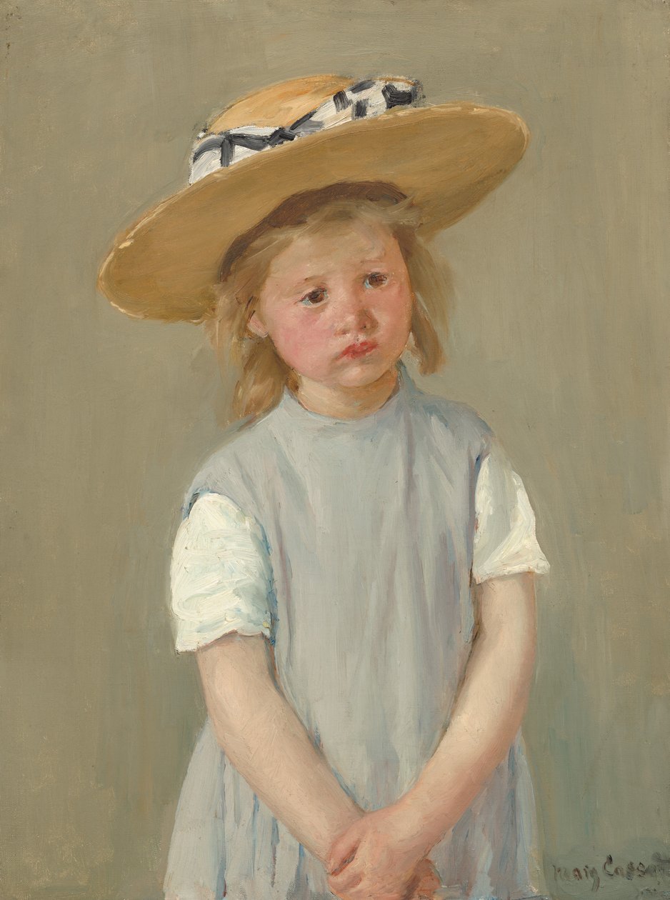Lapsi olkihatussa, n. 1886. tekijältä Mary Cassatt