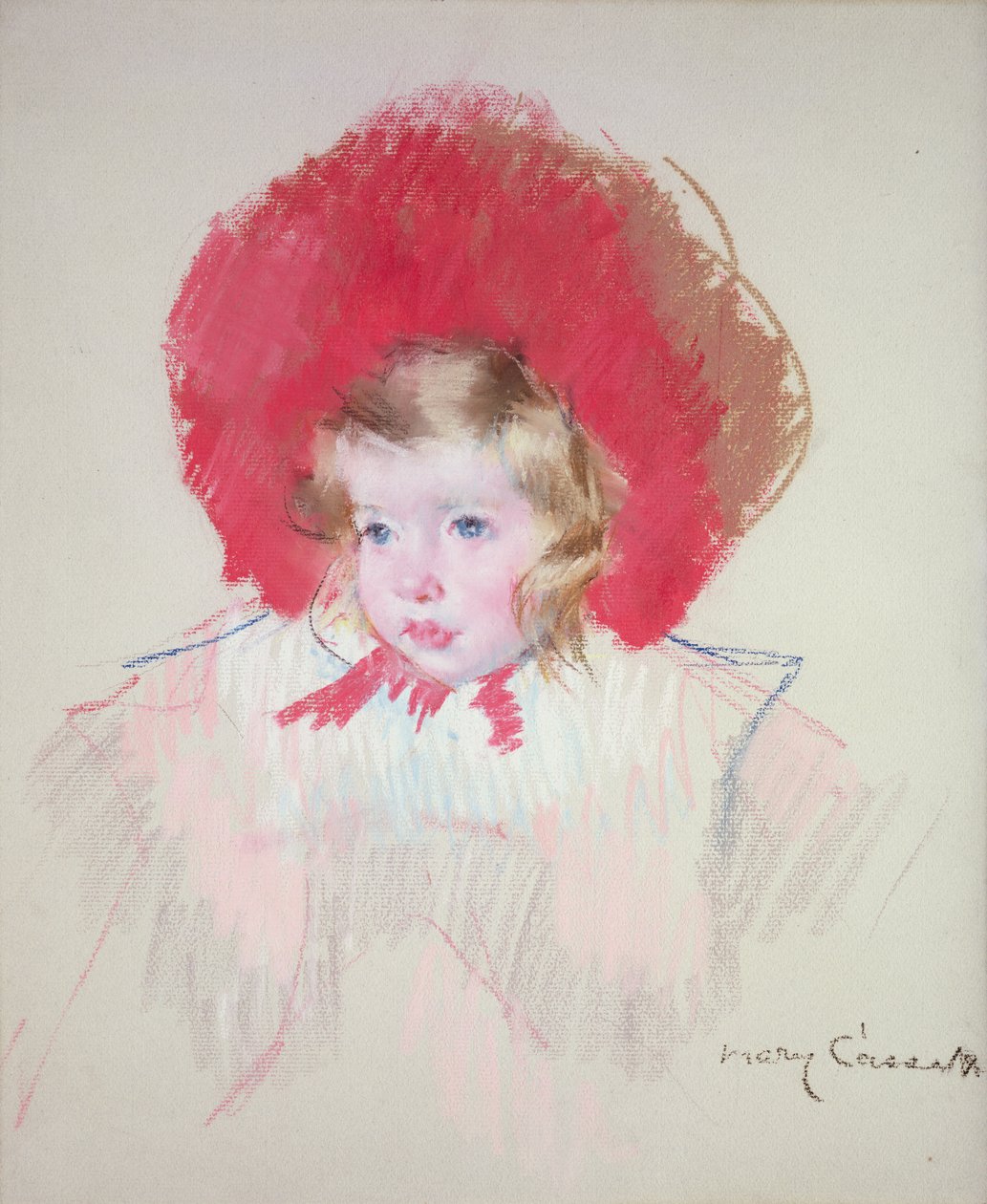 Lapsi Red Hatilla, n. 1904 tekijältä Mary Cassatt