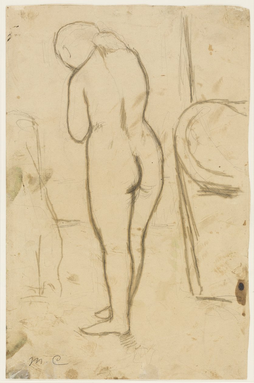 Piirustus "Standing Nude" tekijältä Mary Cassatt