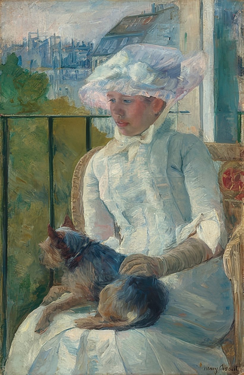 Nuori tyttö ikkunalla. Noin 1883-84 tekijältä Mary Cassatt