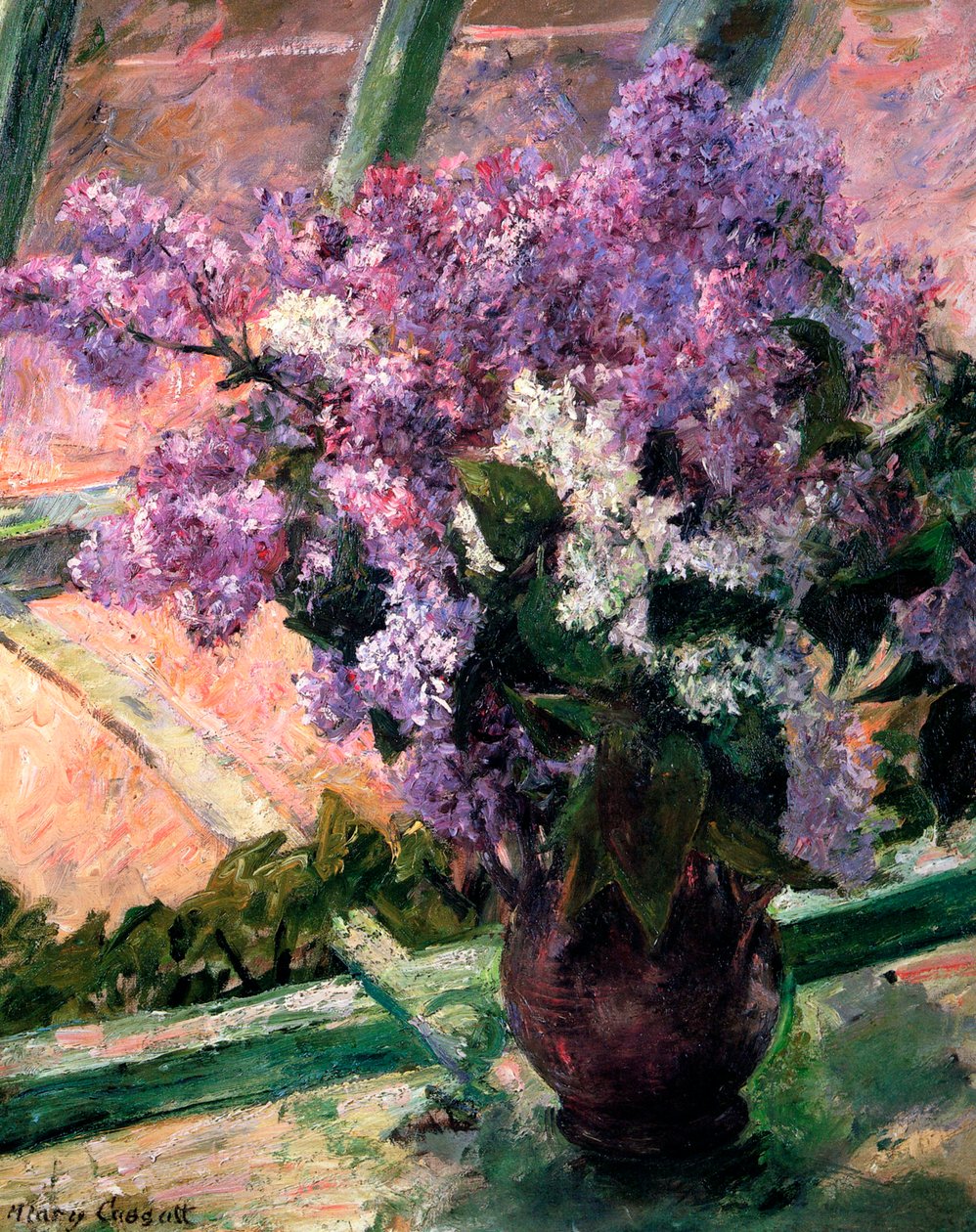 Liljat ikkunassa, c1880. tekijältä Mary Cassatt