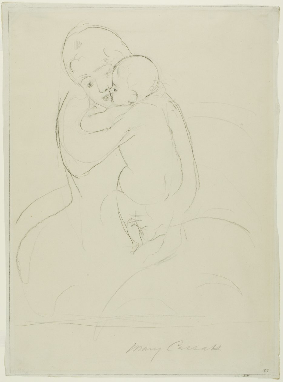 Äidin hyväily tekijältä Mary Cassatt