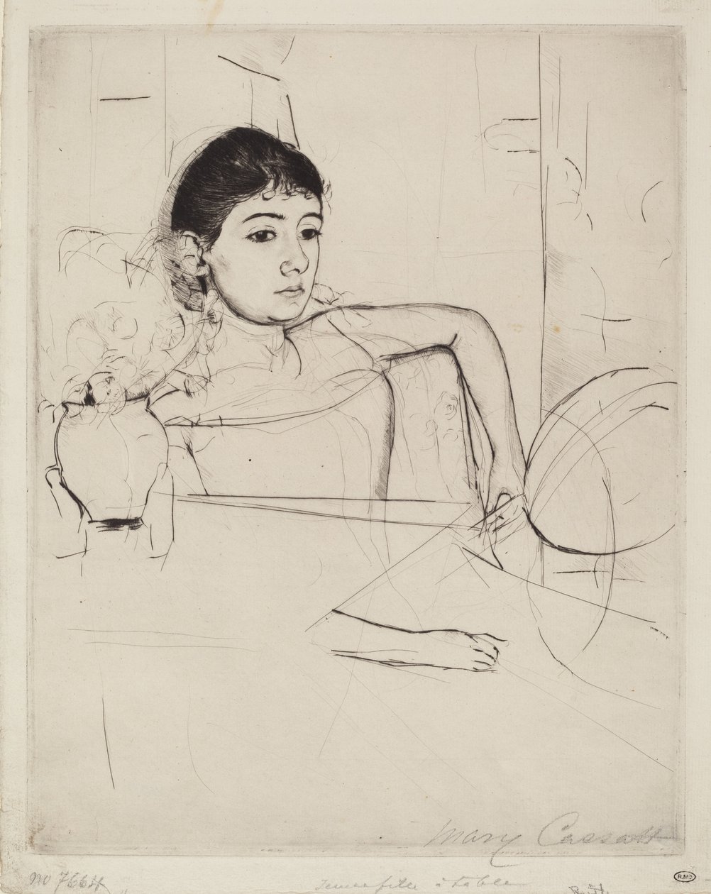 Mimi brunettina tekijältä Mary Cassatt