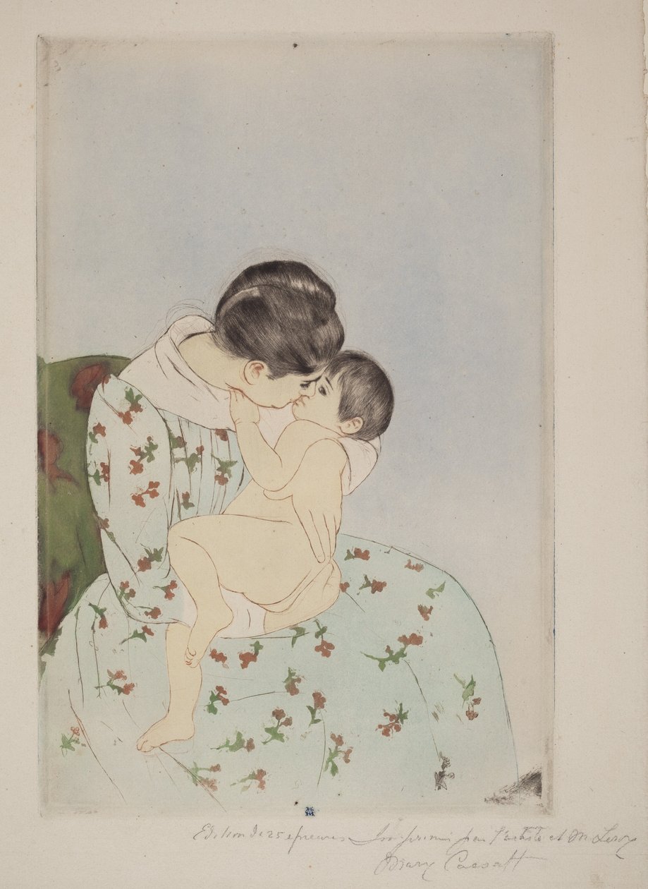 Äidin suudelma tekijältä Mary Cassatt