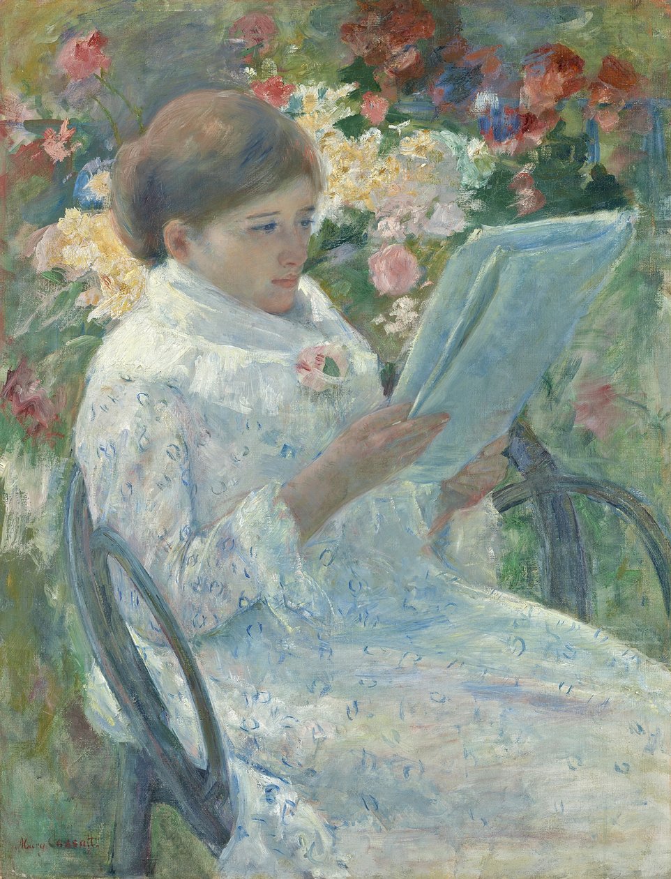 Parvekkeella, 1878-79 tekijältä Mary Cassatt