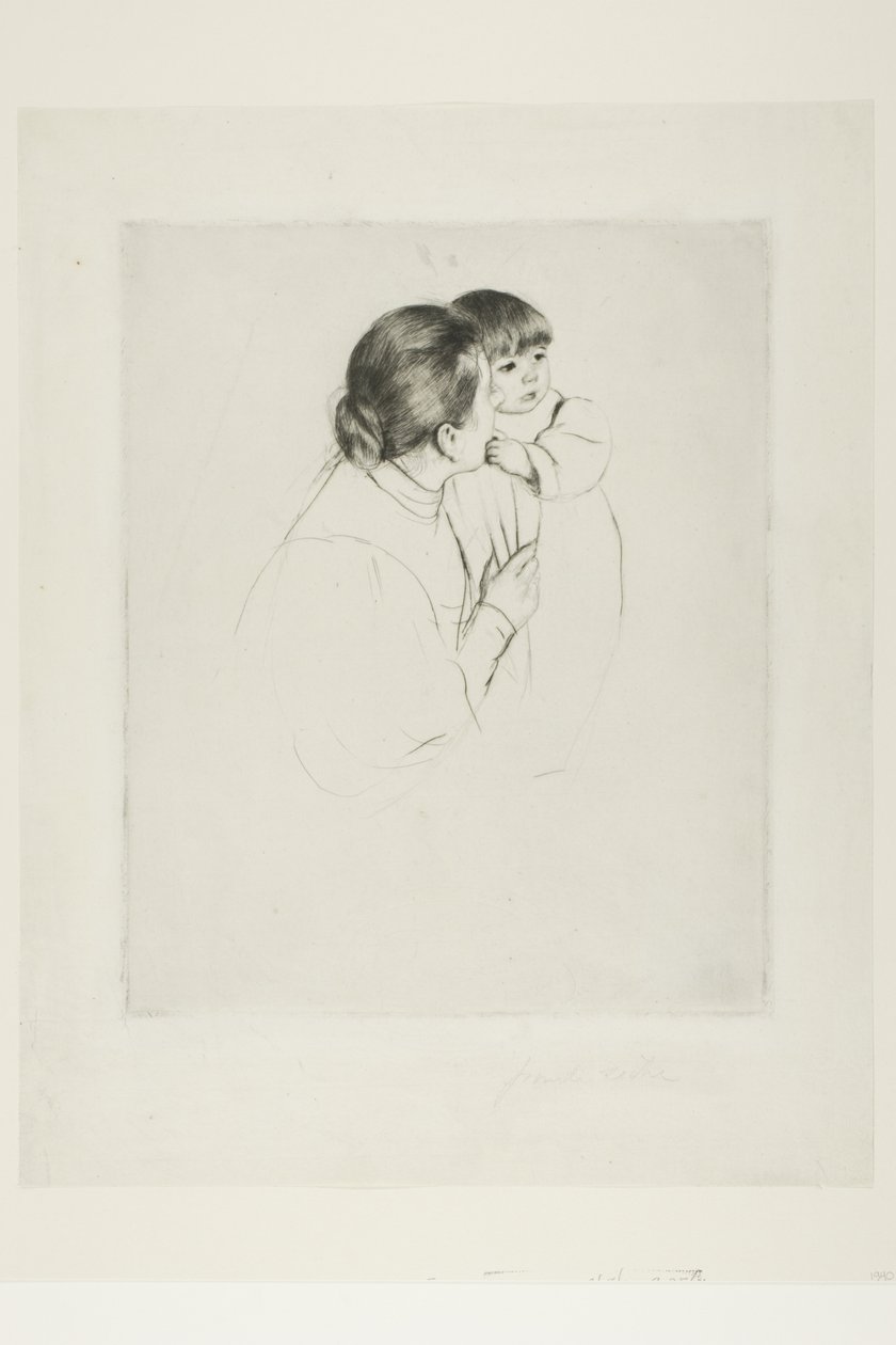 Talonpoikaäiti ja lapsi tekijältä Mary Cassatt